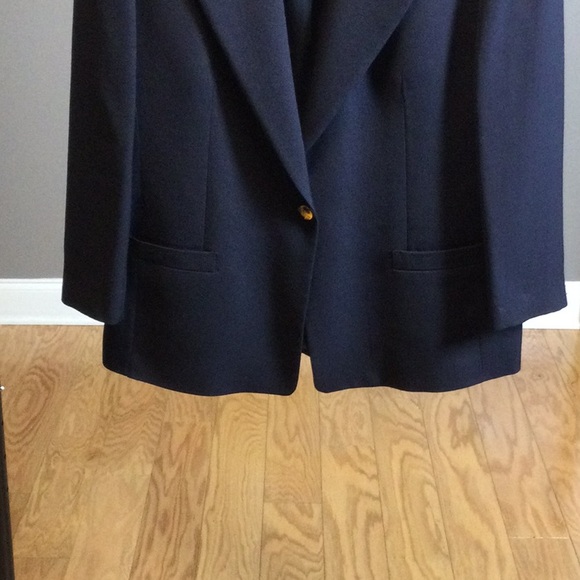 14 Austin Reed navy blue wool one button blazer - Picture 7 of 16